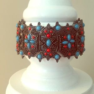 Red & Turquoise Bracelet